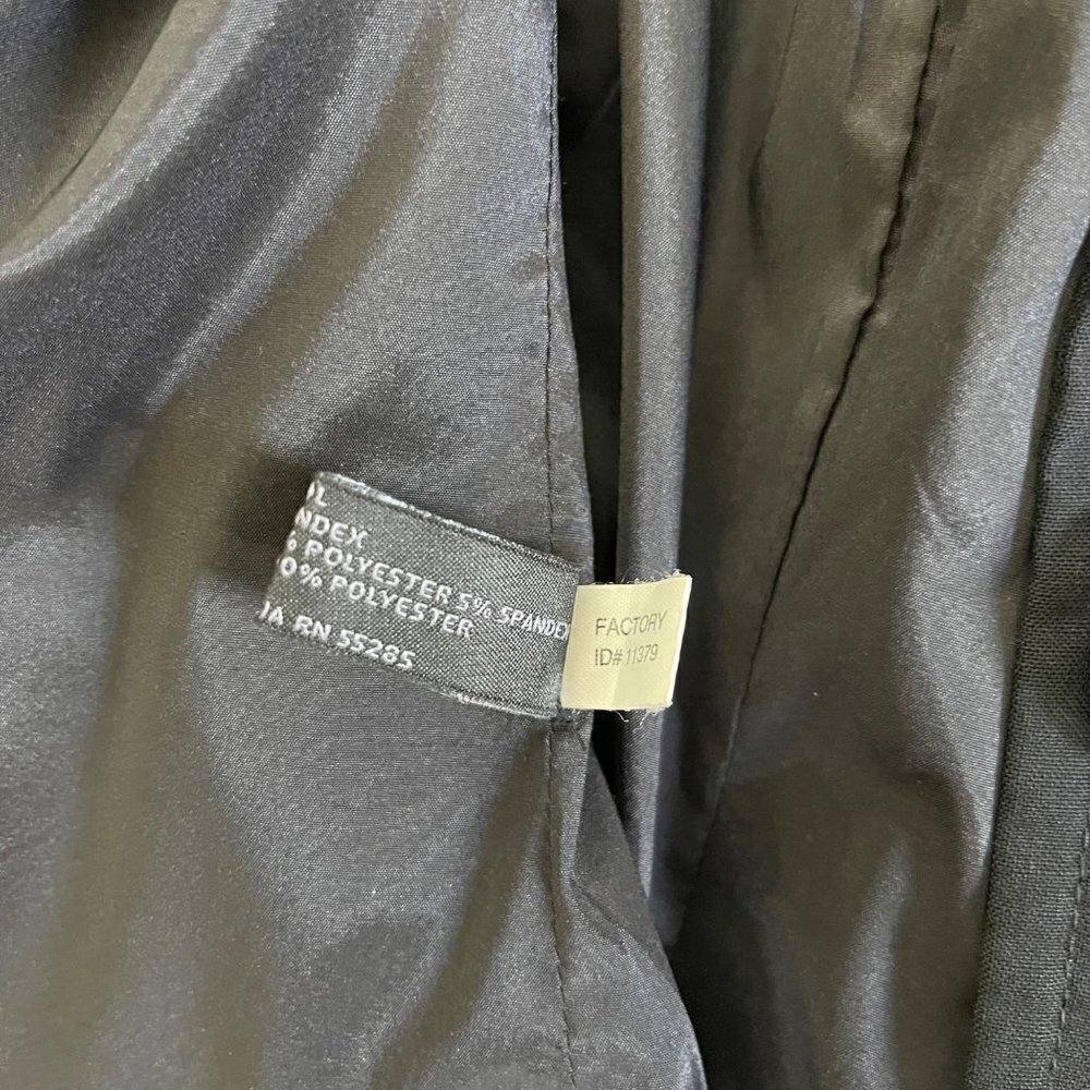 Express Blazer Jacket Size 12 Two Button Black Single Breasted Wool Blend - Picture 14 of 16